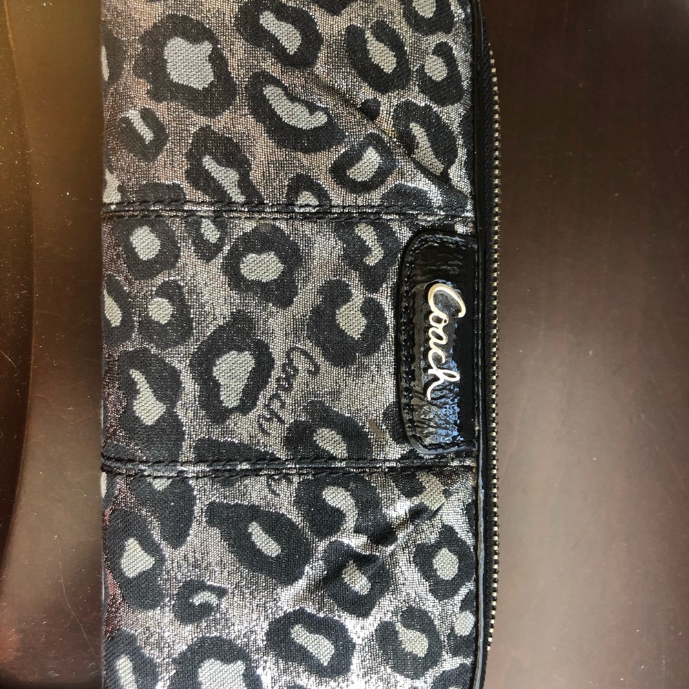 Leopard coach wallet